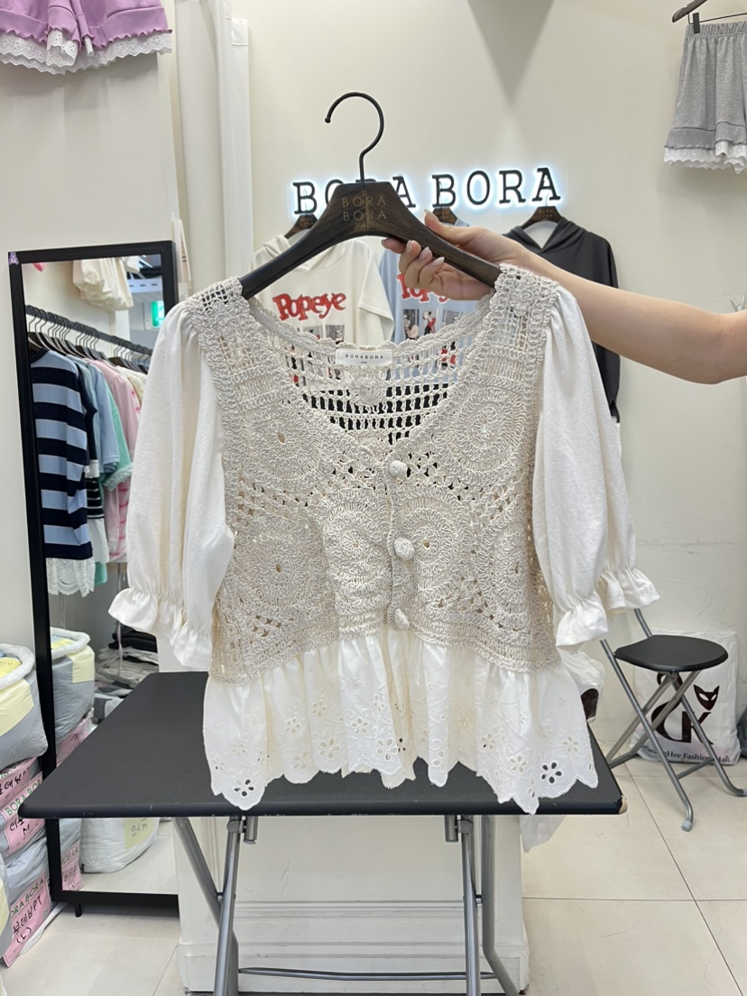 BORA BORA韓國直郵㊣女士新款職業人氣推薦真品25春夏針織衫BORA BORA針織衫