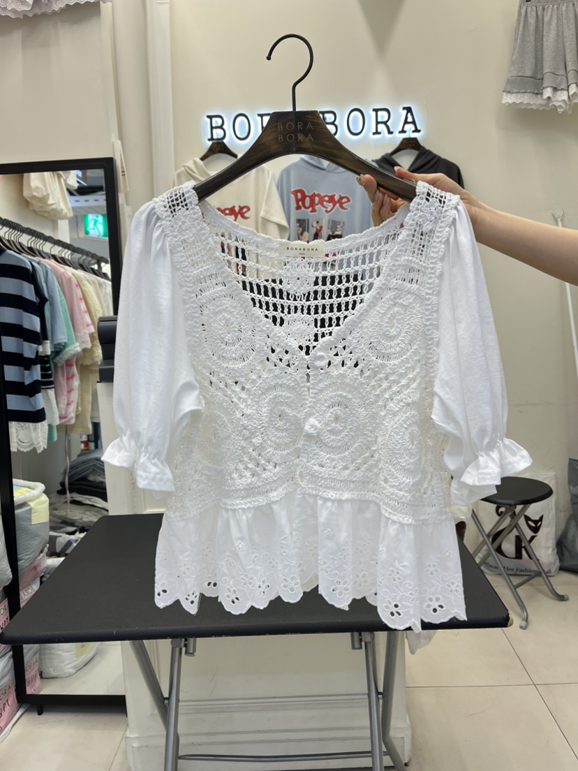 BORA BORA韓國直郵㊣女士新款職業人氣推薦真品25春夏針織衫BORA BORA針織衫圖色2