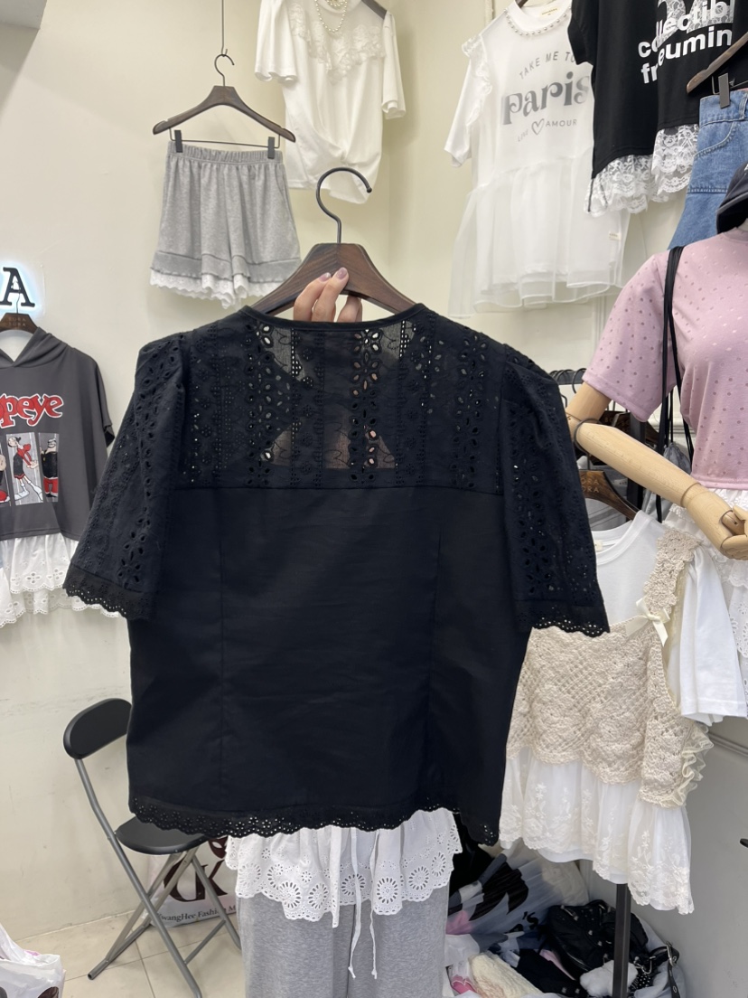 BORA BORA東大門㊣實拍女士新款休閑熱賣25春夏襯衫蕾絲衫BORA BORA襯衫/蕾絲衫