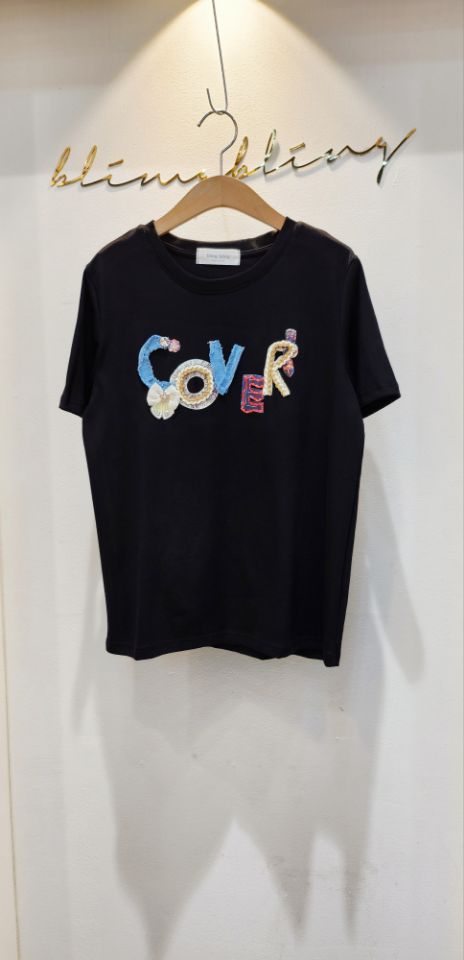 BLING BLING-S東大門㊣實拍女裝新品25春夏真品人氣時尚T恤BLING BLING-ST恤圖色2