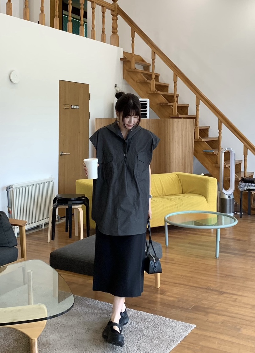 COURGETTE韓國直郵㊣女士新款真品推薦熱賣時尚襯衫蕾絲衫連帽COURGETTE襯衫/蕾絲衫