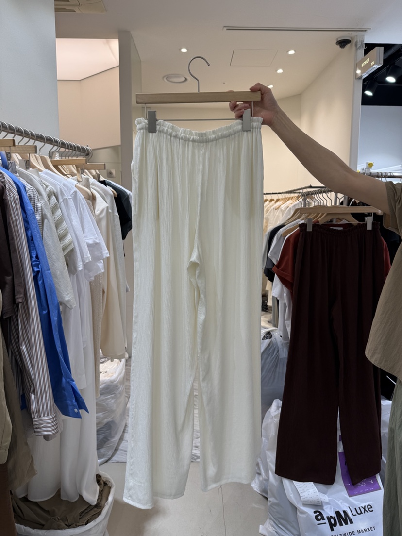 YIKHO STYLE東大門㊣實拍女士新品時尚25春夏熱賣休閑褲褶皺YIKHO STYLE休閑褲
