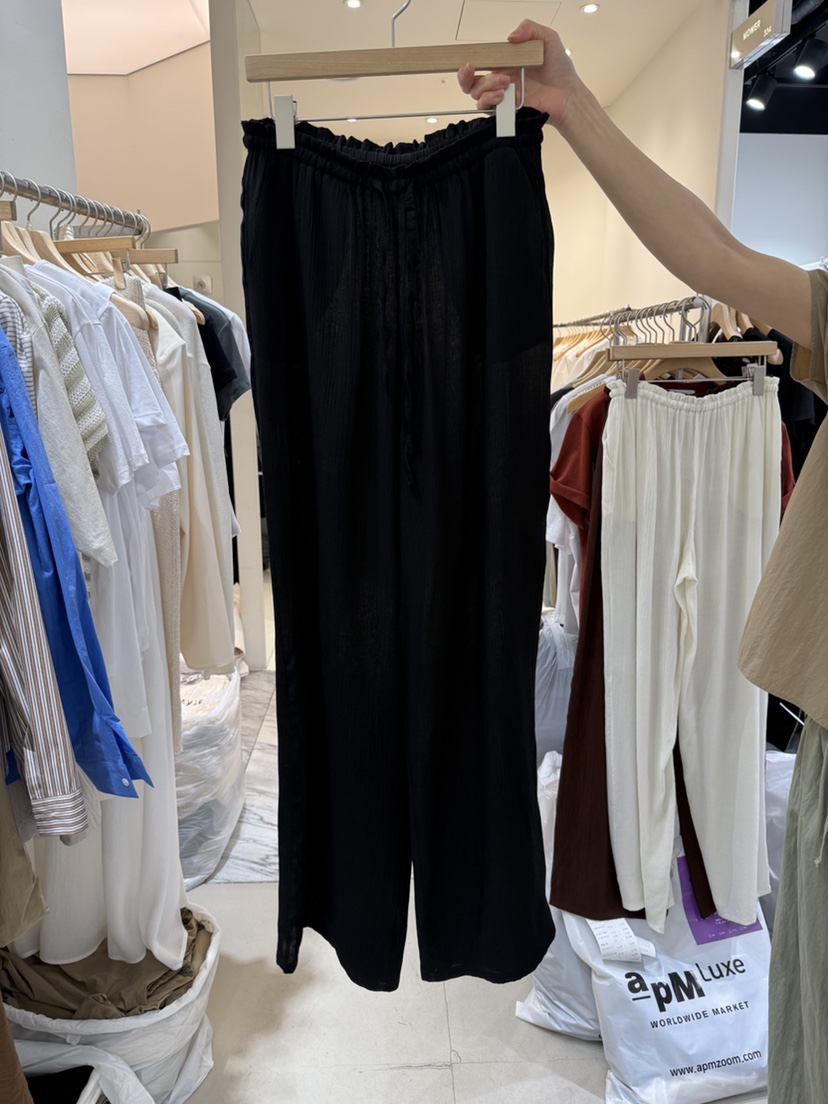 YIKHO STYLE東大門㊣實拍女士新品時尚25春夏熱賣休閑褲褶皺YIKHO STYLE休閑褲圖色2