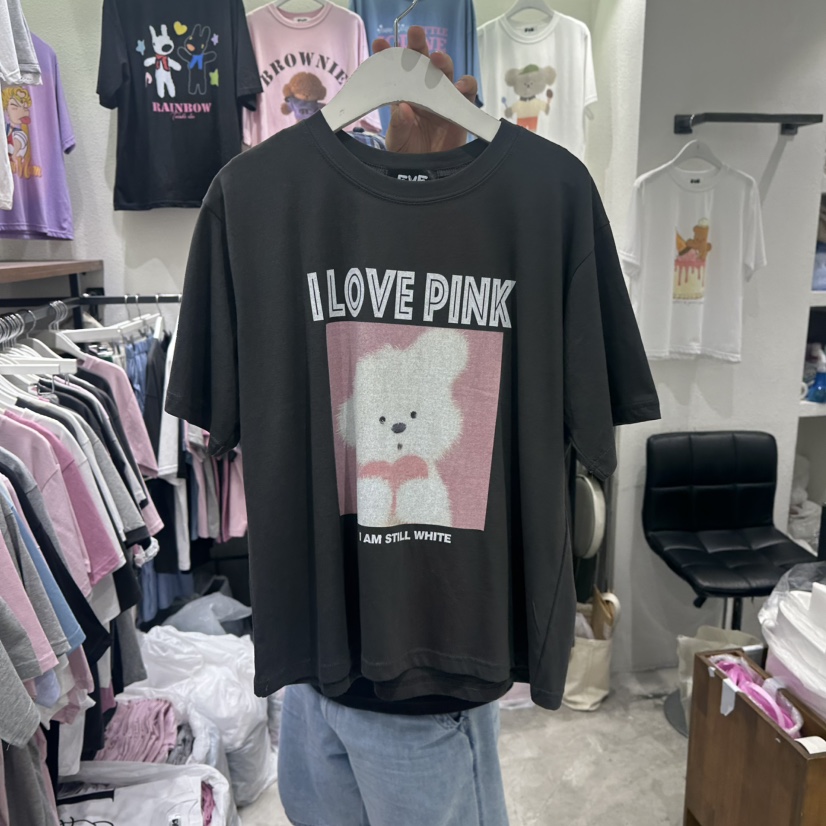 EVE韓國直郵㊣女士新品職業人氣25春夏休閑熱賣真品推薦T恤EVET恤圖色2