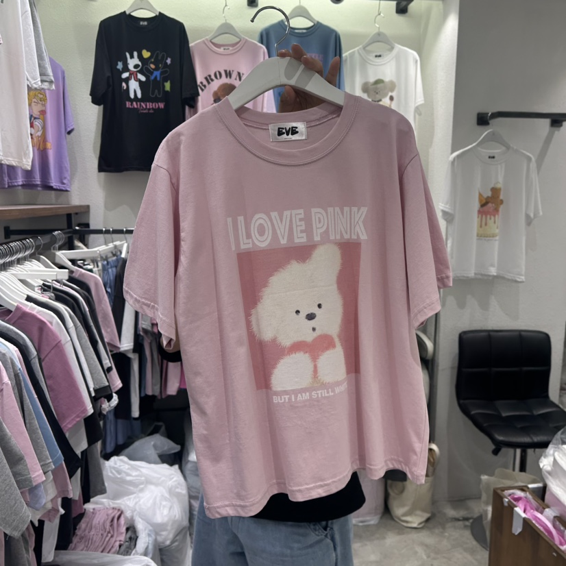 EVE韓國直郵㊣女士新品職業人氣25春夏休閑熱賣真品推薦T恤EVET恤圖色3