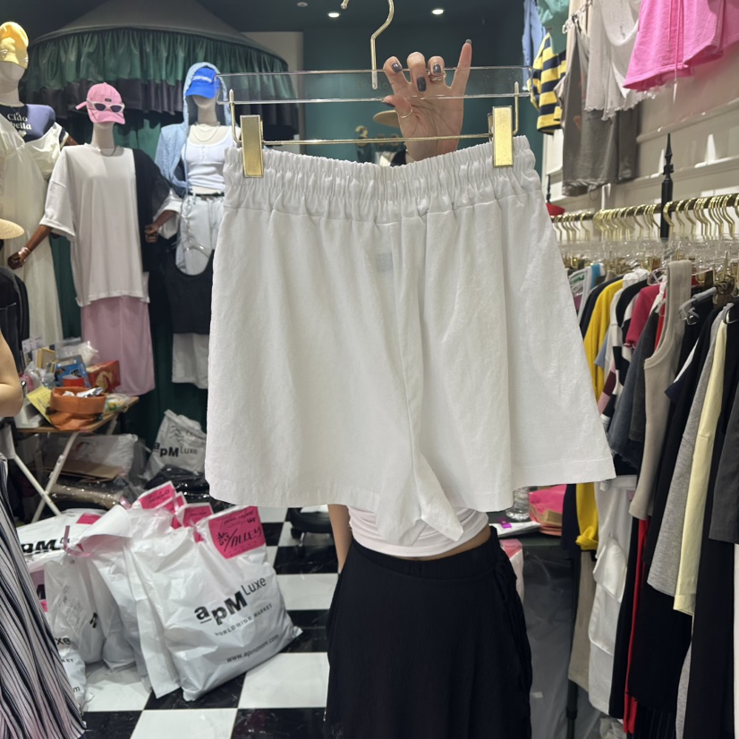3COLOR東大門㊣實拍女士新品時尚短褲亞麻Three color短褲