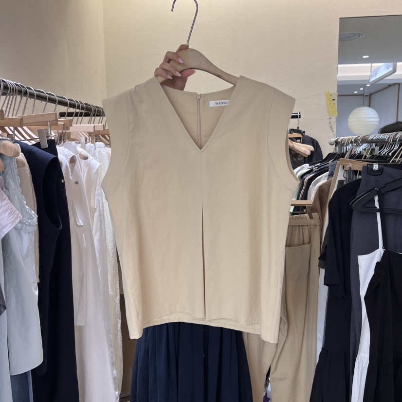 W AND J韓國直郵㊣女士新品25春夏人氣熱賣時尚休閑吊帶背心W AND J吊帶/背心圖色2
