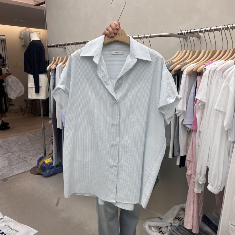 MURR東大門㊣實拍女士新品熱賣休閑推薦25春夏職業襯衫蕾絲衫MURR襯衫/蕾絲衫圖色3