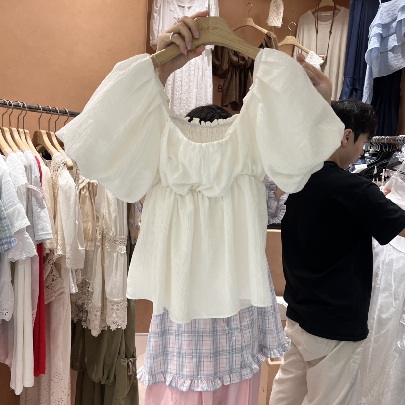 BY FLOW韓國直郵㊣女士新品真品職業休閑人氣時尚襯衫蕾絲衫BY FLOW襯衫/蕾絲衫圖色1