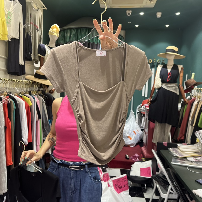 3COLOR東大門㊣代購女士新品時尚T恤Three colorT恤圖色3