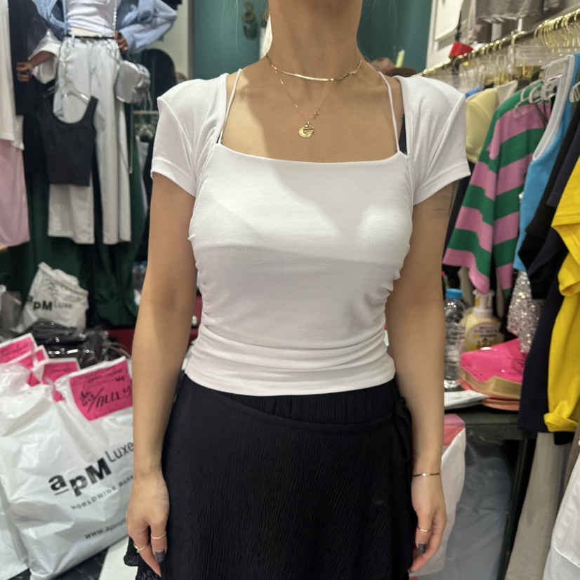 3COLOR東大門㊣代購女士新品時尚T恤Three colorT恤圖色4