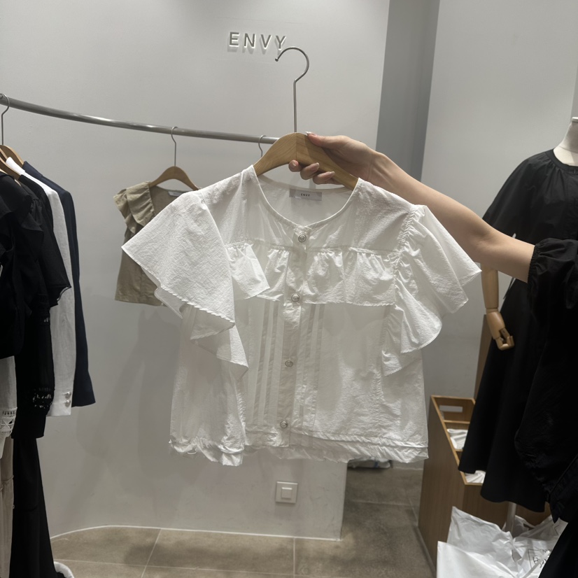 ENVY東大門㊣代購女士新款推薦人氣熱賣25春夏時尚襯衫蕾絲衫ENVY襯衫/蕾絲衫