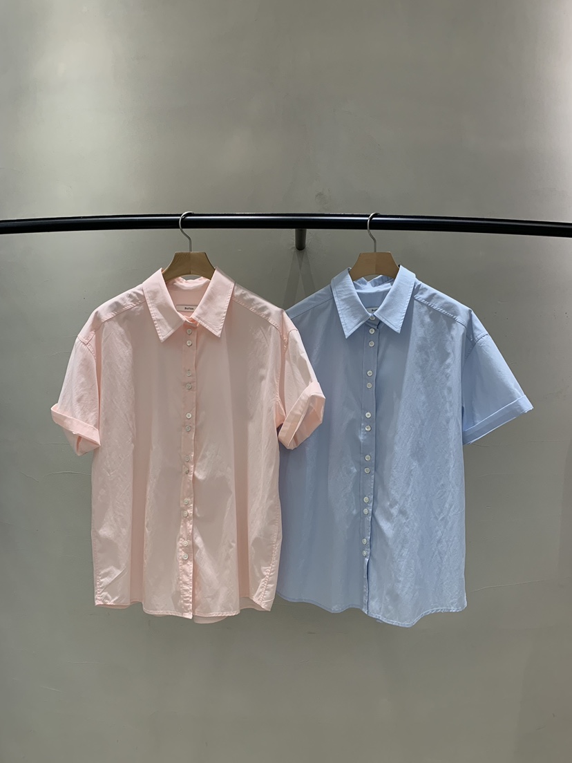 BOUTIQUE SEOUL-P韓國代購㊣女士新品25春夏襯衫蕾絲衫天絲But ton/BOUTIQUE SEOUL襯衫/蕾絲衫