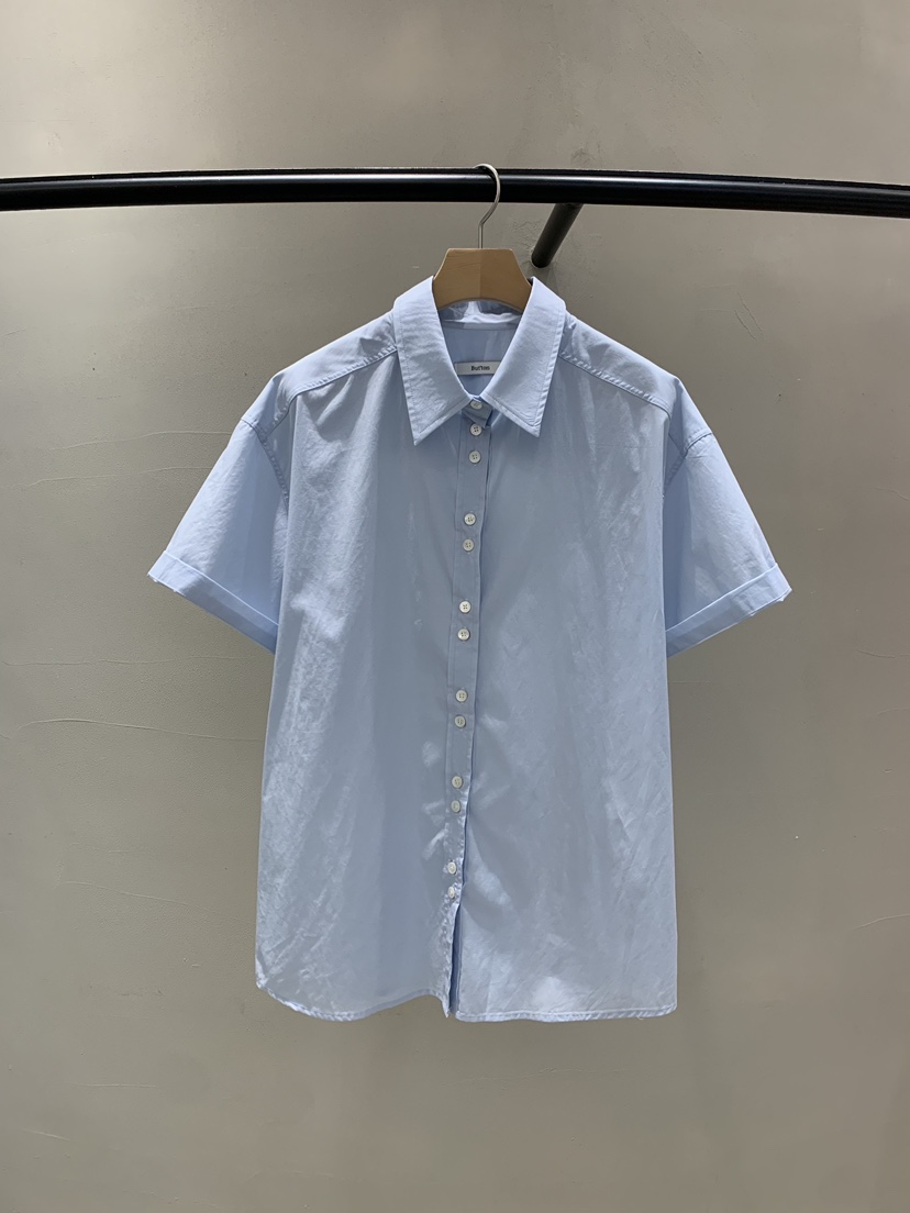 BOUTIQUE SEOUL-P韓國代購㊣女士新品25春夏襯衫蕾絲衫天絲But ton/BOUTIQUE SEOUL襯衫/蕾絲衫