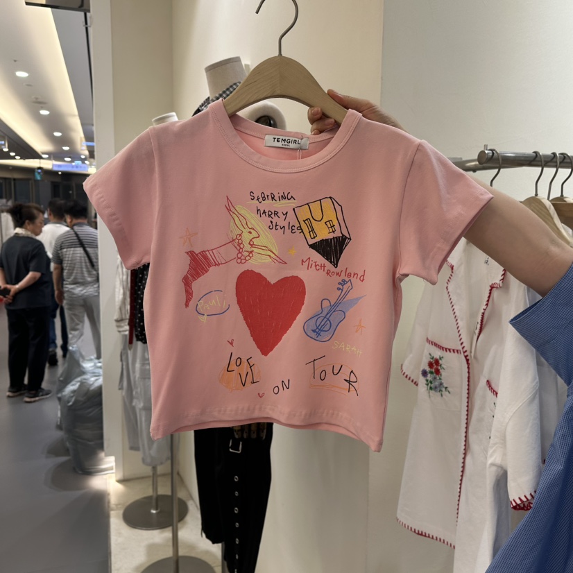 TOMGIRL韓國直郵㊣女士新款推薦時尚休閑真品25春夏職業T恤TOMGIRLT恤圖色2