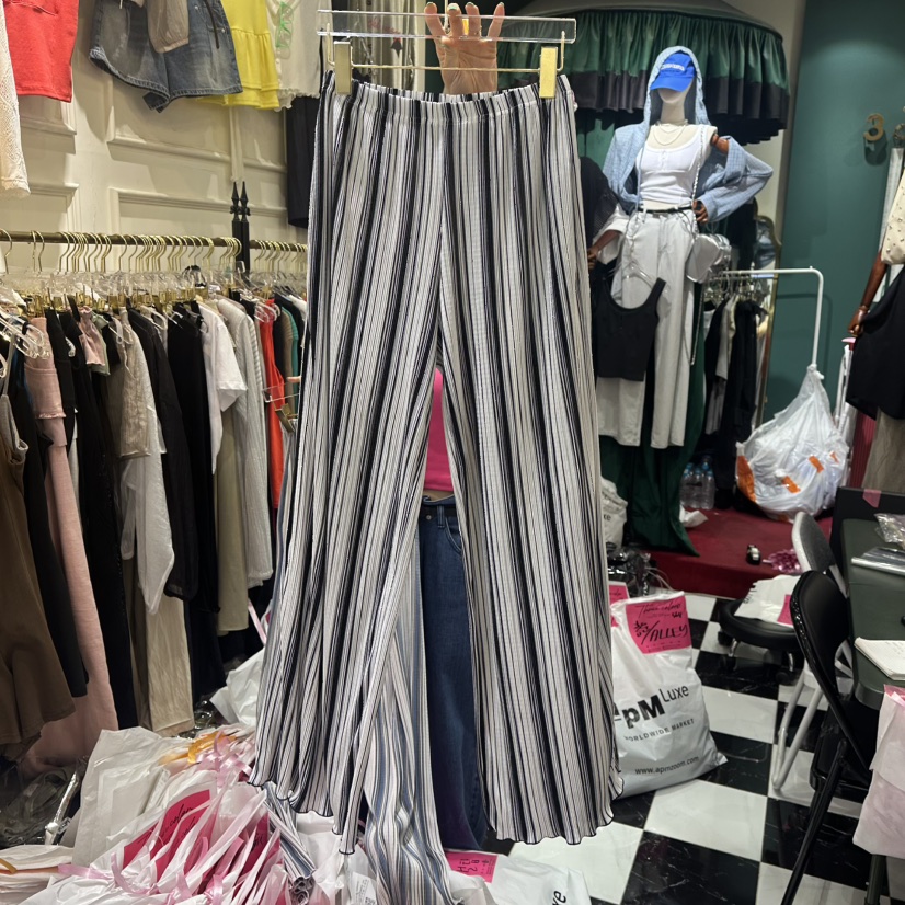 3COLOR東大門㊣直郵女士新品休閑休閑褲褶皺Three color休閑褲