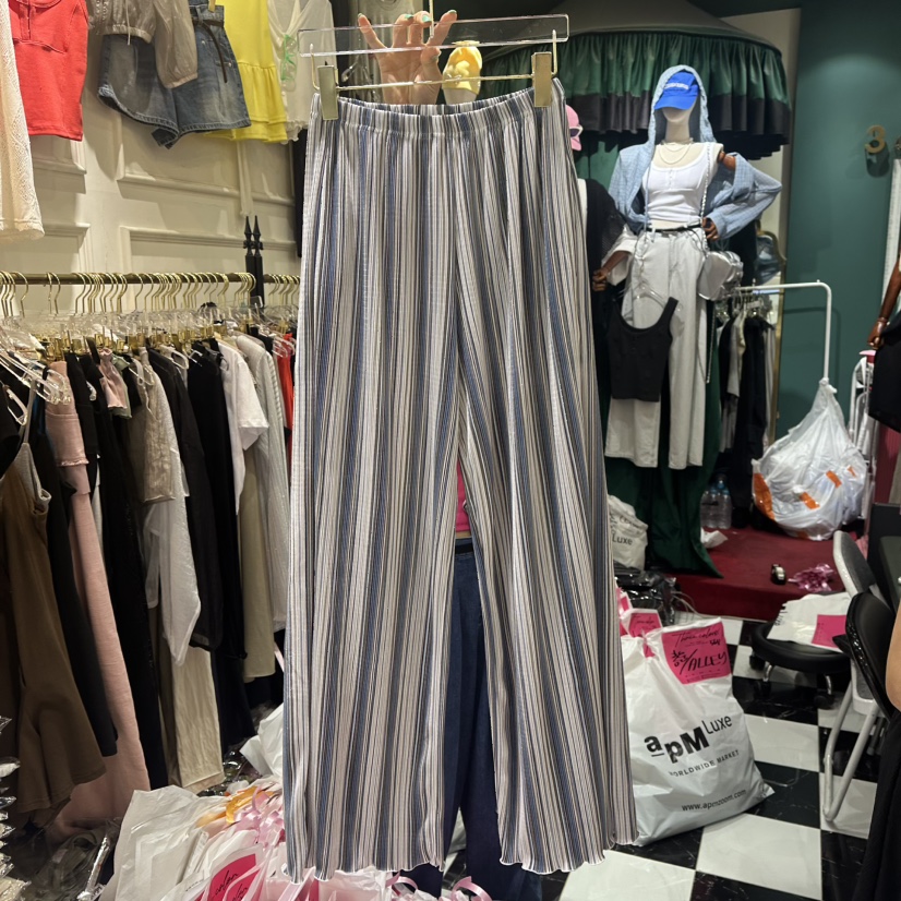 3COLOR東大門㊣直郵女士新品休閑休閑褲褶皺Three color休閑褲