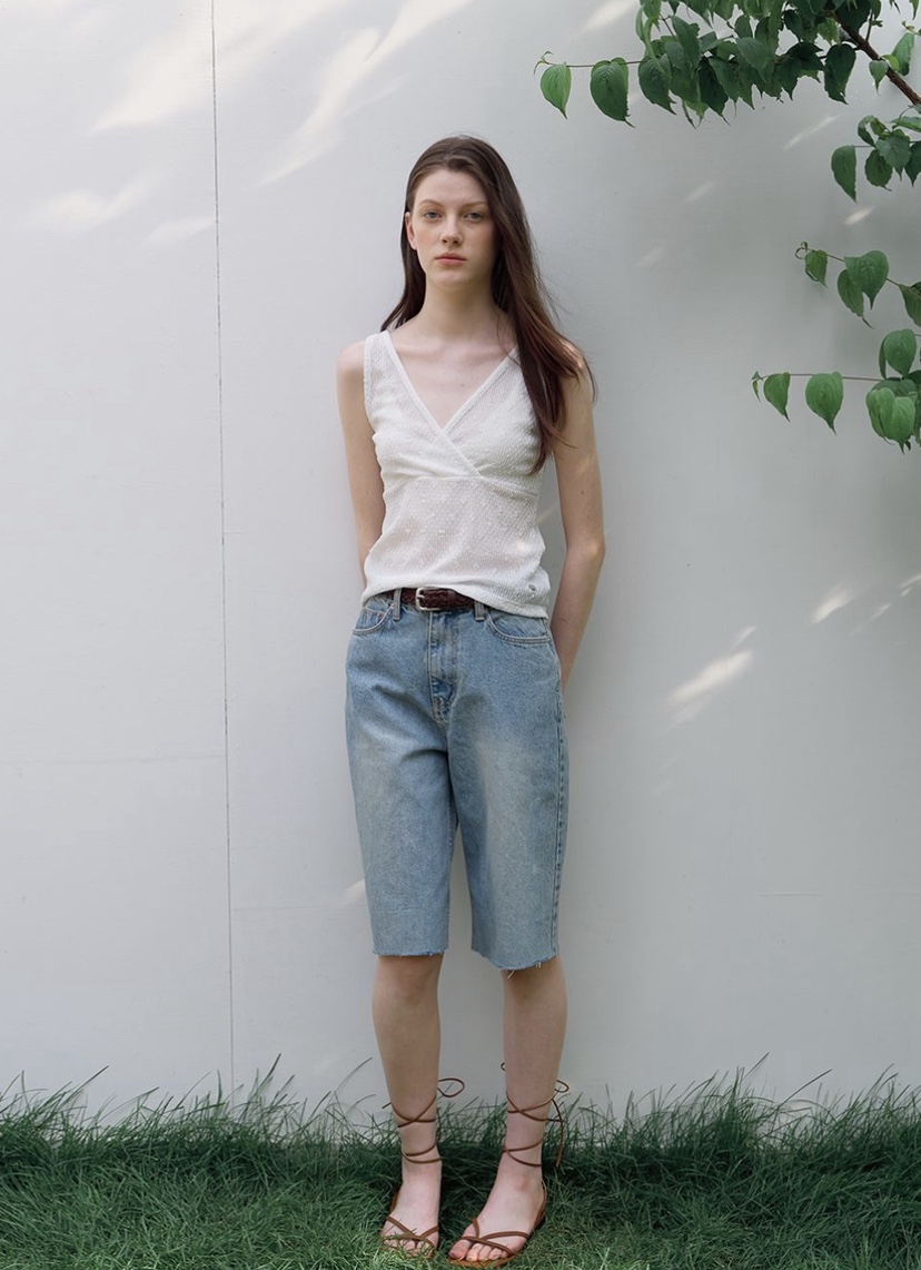 BOUTIQUE SEOUL-P東大門㊣直郵女裝新款人氣吊帶背心蕾絲花But ton/BOUTIQUE SEOUL吊帶/背心
