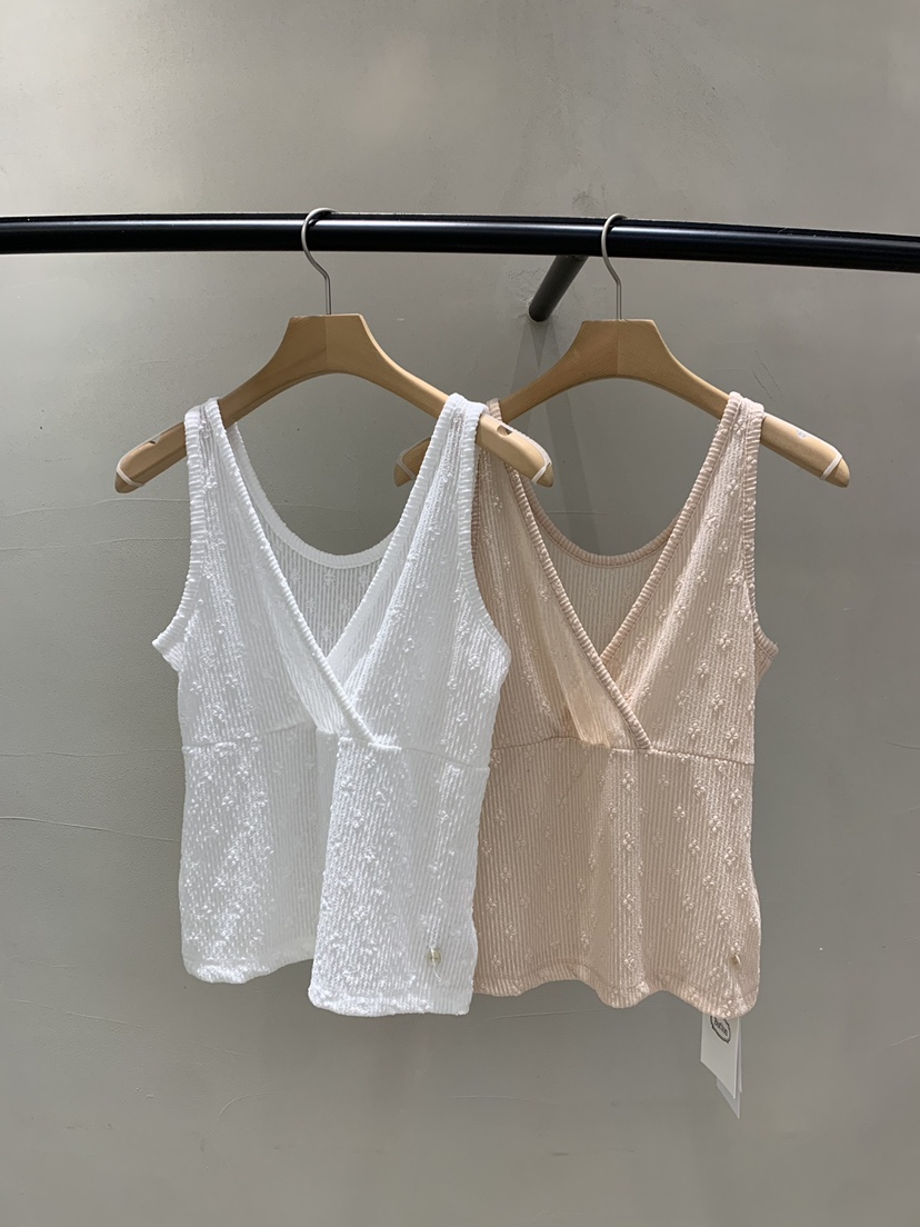 BOUTIQUE SEOUL-P東大門㊣直郵女裝新款人氣吊帶背心蕾絲花But ton/BOUTIQUE SEOUL吊帶/背心