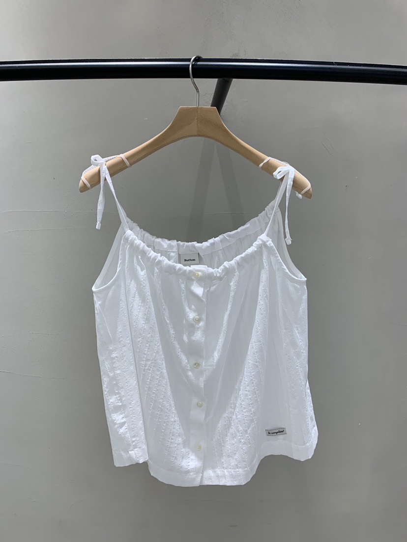 BOUTIQUE SEOUL-P東大門㊣代購女士新品休閑推薦吊帶背心But ton/BOUTIQUE SEOUL吊帶/背心圖色1