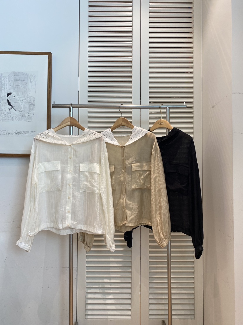 FAVE-L東大門㊣直郵女裝新品休閑職業25春夏推薦襯衫蕾絲衫FAVE-L襯衫/蕾絲衫