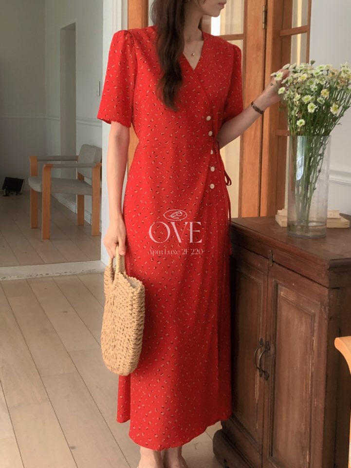 OVE東大門㊣實拍女裝新款時尚休閑推薦熱賣真品職業連衣裙復古OVE連衣裙
