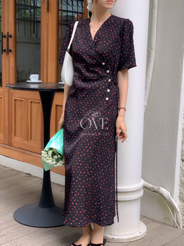 OVE東大門㊣實拍女裝新款時尚休閑推薦熱賣真品職業連衣裙復古OVE連衣裙