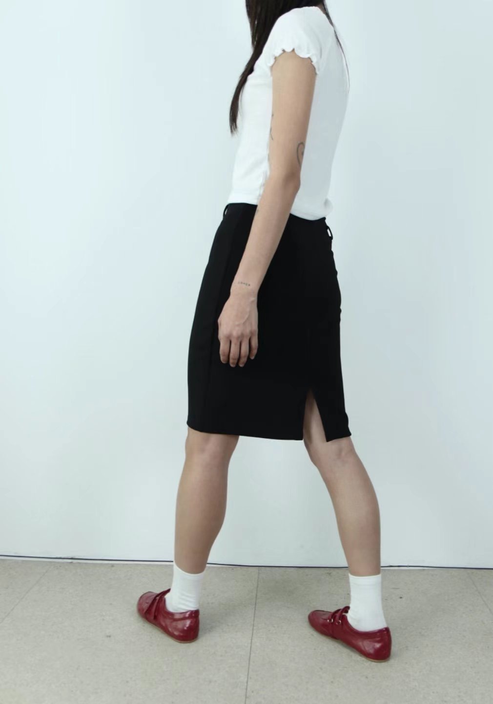 BUSTLING韓國直郵㊣女士新款25春夏人氣職業時尚半身裙中短裙BUSTLING半身裙/中短裙