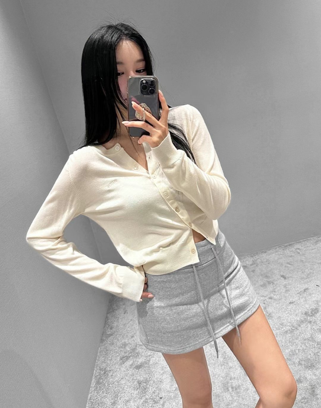 BUSTLING韓國代購㊣女裝新品25春夏真品時尚人氣休閑推薦短裙BUSTLING短裙