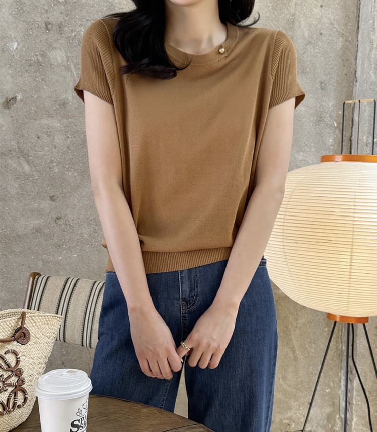 I BLLE東大門㊣直郵女士新款推薦休閑25春夏職業人氣針織衫I BLLE針織衫