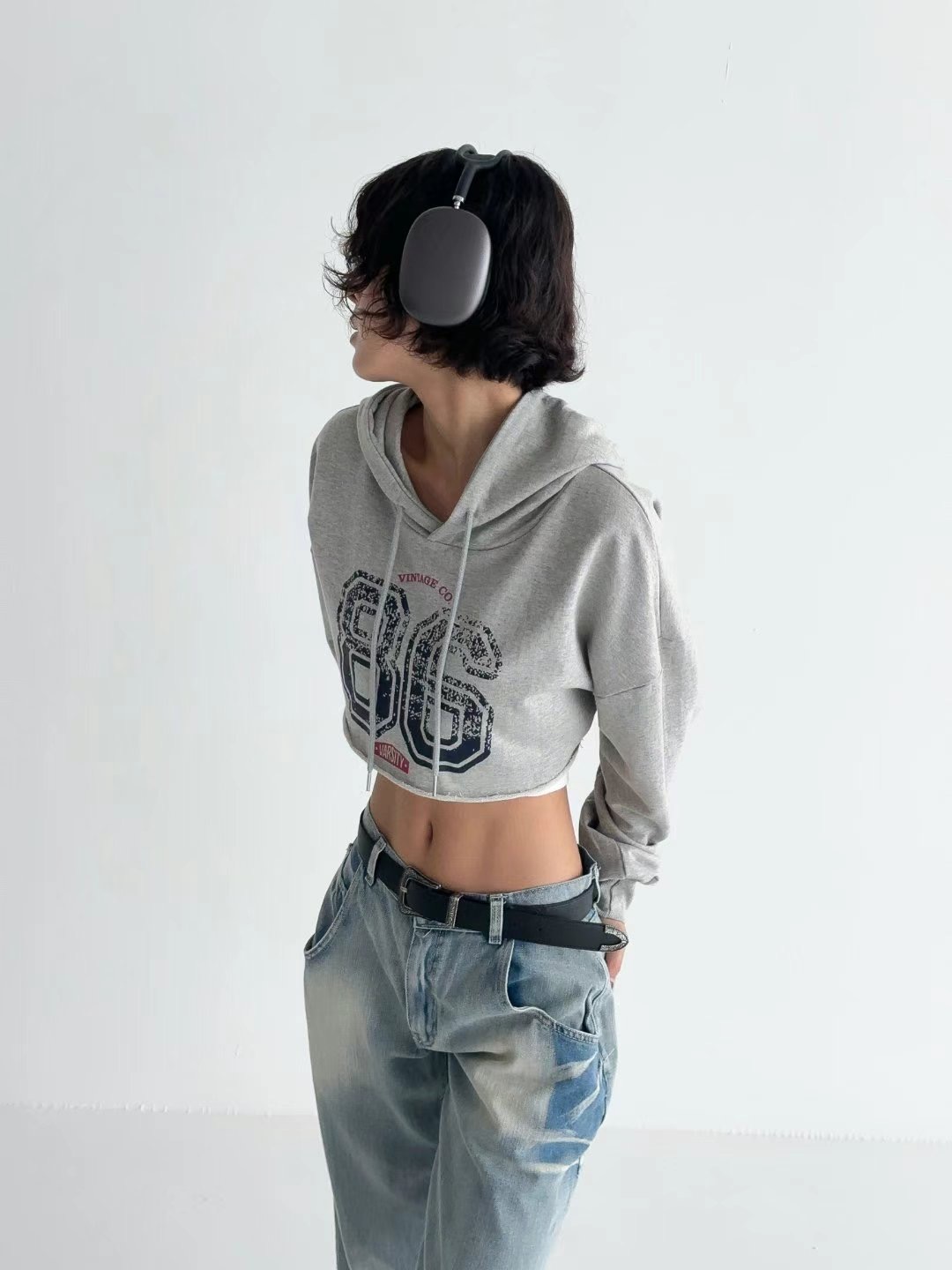 BUSTLING韓國直郵㊣女裝新品人氣時尚休閑職業真品熱賣衛衣BUSTLING衛衣圖色1