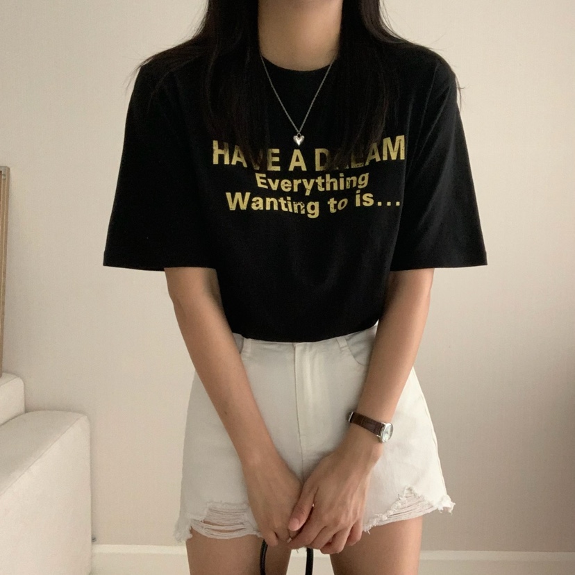 HELLO JINI東大門㊣實拍女士新款推薦休閑熱賣真品25春夏T恤HELLO JINIT恤