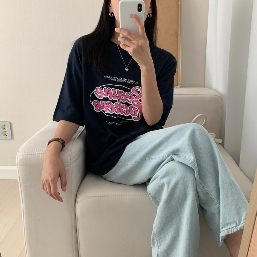 HELLO JINI韓國代購㊣女裝新品人氣真品職業推薦25春夏T恤HELLO JINIT恤