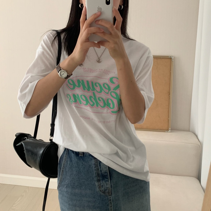 HELLO JINI韓國代購㊣女裝新品人氣真品職業推薦25春夏T恤HELLO JINIT恤