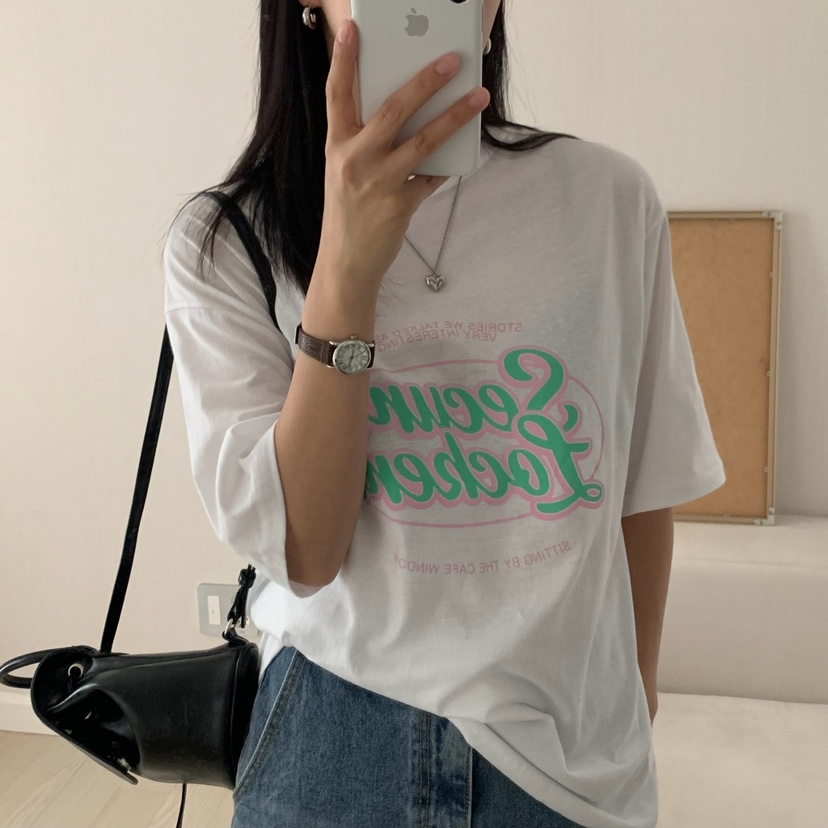 HELLO JINI韓國代購㊣女裝新品人氣真品職業推薦25春夏T恤HELLO JINIT恤