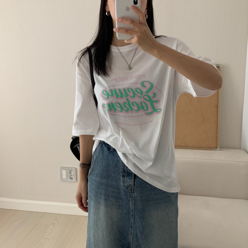 HELLO JINI韓國代購㊣女裝新品人氣真品職業推薦25春夏T恤HELLO JINIT恤