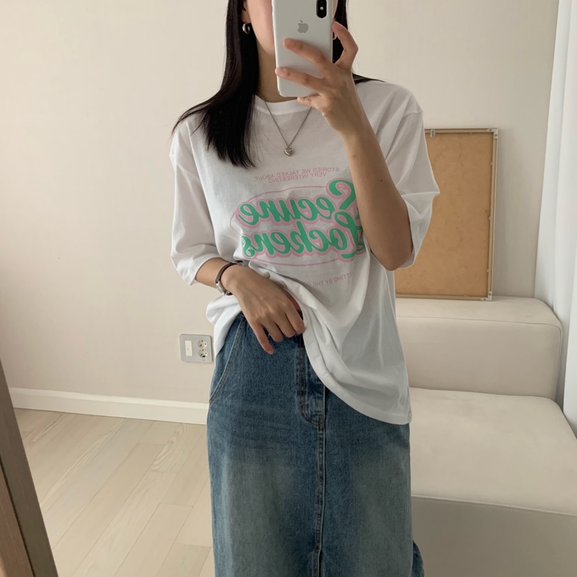 HELLO JINI韓國代購㊣女裝新品人氣真品職業推薦25春夏T恤HELLO JINIT恤