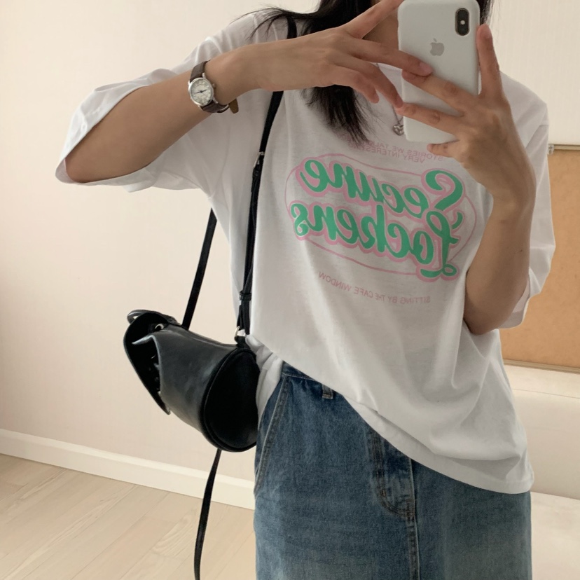 HELLO JINI韓國代購㊣女裝新品人氣真品職業推薦25春夏T恤HELLO JINIT恤