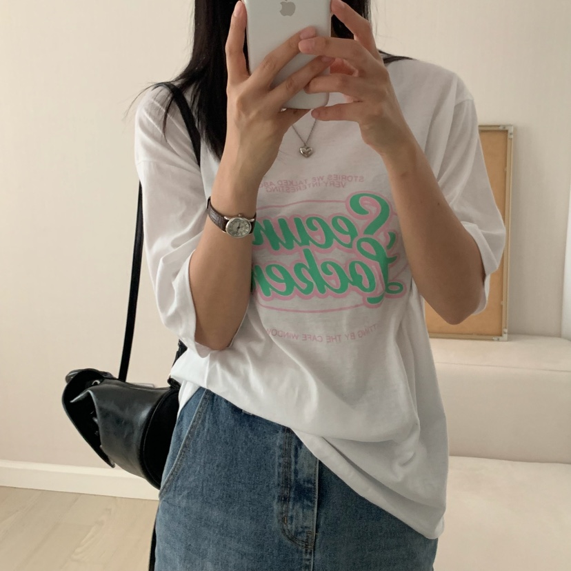 HELLO JINI韓國代購㊣女裝新品人氣真品職業推薦25春夏T恤HELLO JINIT恤