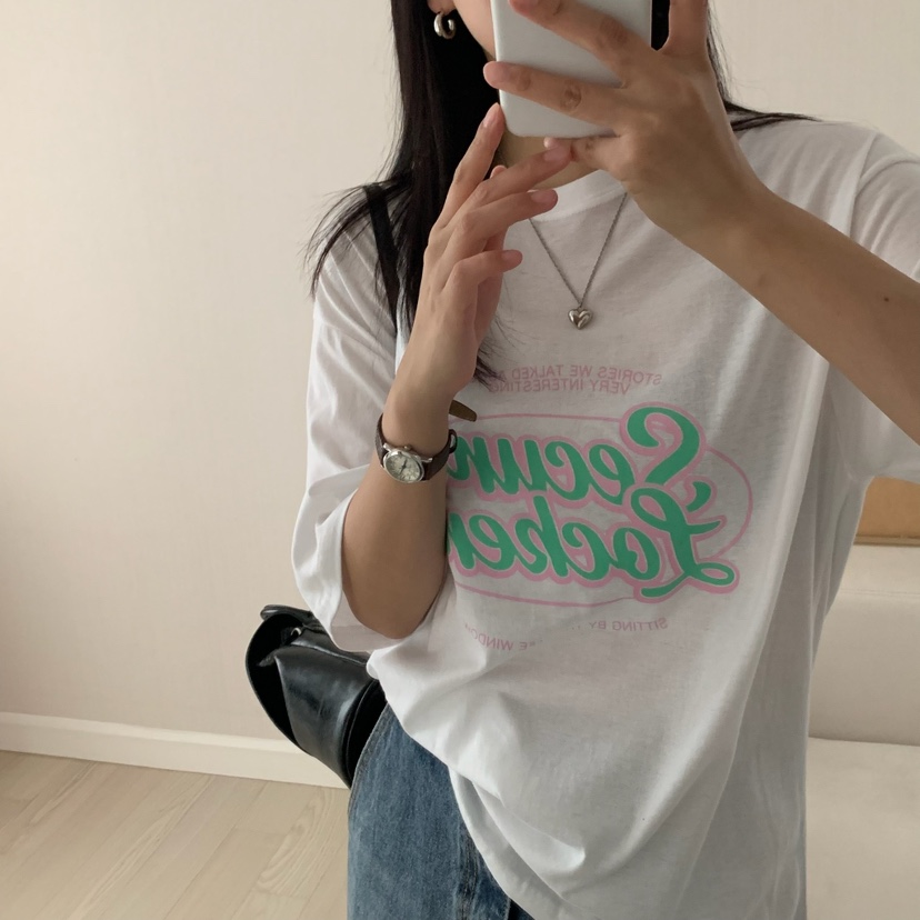 HELLO JINI韓國代購㊣女裝新品人氣真品職業推薦25春夏T恤HELLO JINIT恤