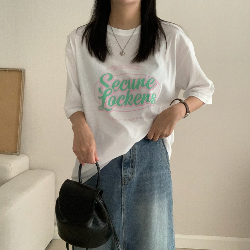 HELLO JINI韓國代購㊣女裝新品人氣真品職業推薦25春夏T恤HELLO JINIT恤圖色2