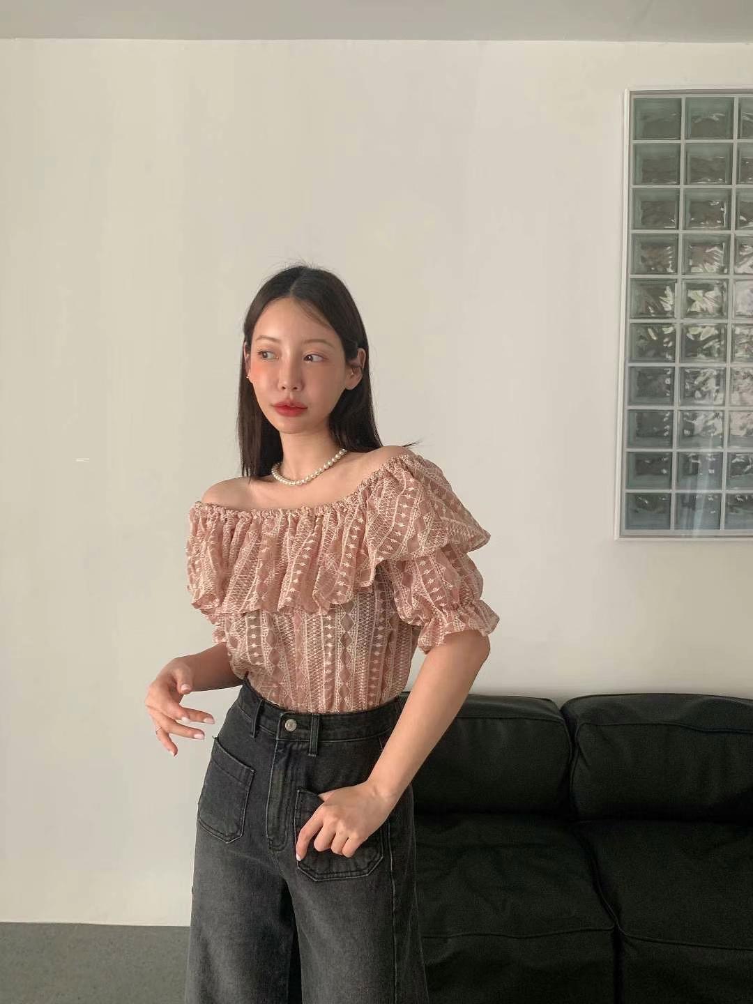 PINK PUMPKIN東大門㊣代購女士新款熱賣人氣時尚襯衫蕾絲衫PINK PUMPKIN襯衫/蕾絲衫