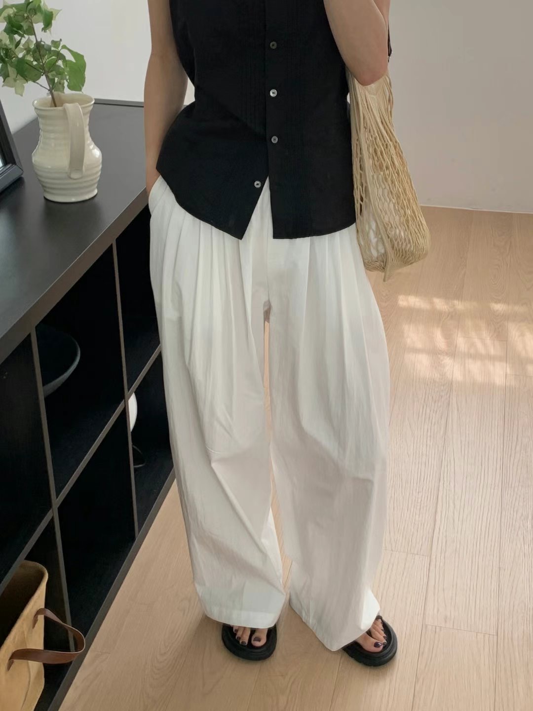 POMELO韓國直郵㊣女士新品時尚職業熱賣真品人氣推薦休閑褲POMELO休閑褲