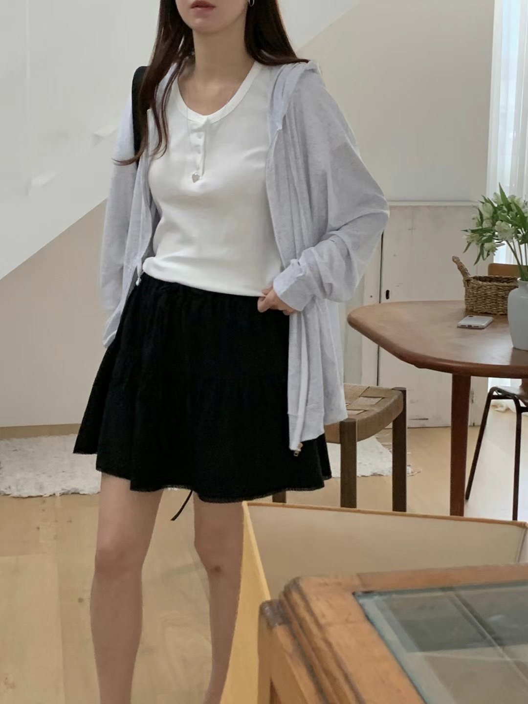 POMELO韓國代購㊣女裝新品推薦真品時尚職業熱賣25春夏夾克拉鏈POMELO夾克