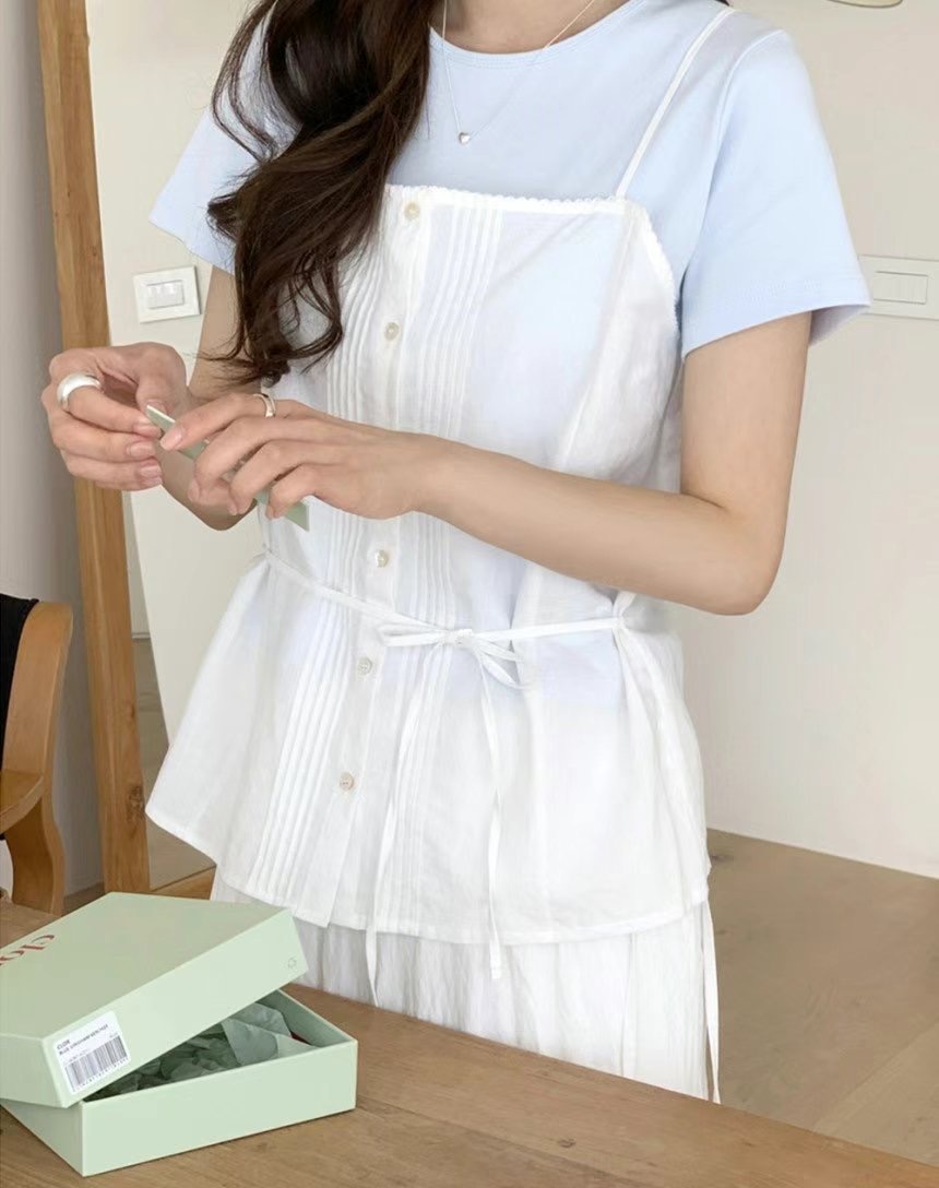 POMELO韓國直郵㊣女士新品職業25春夏人氣熱賣時尚吊帶背心POMELO吊帶/背心