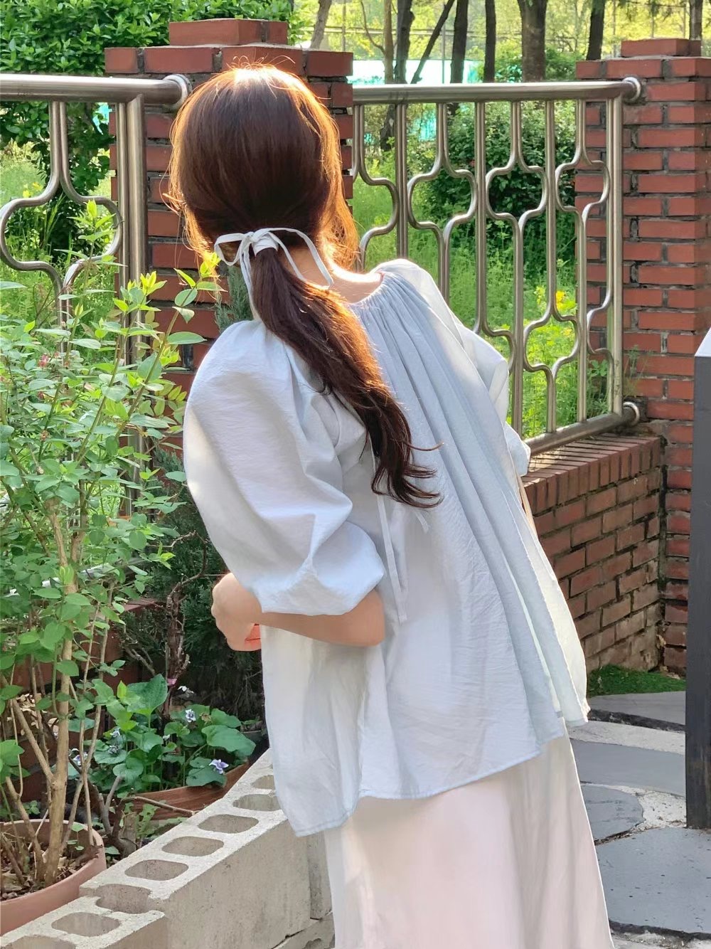 POMELO東大門㊣直郵女裝新款職業人氣熱賣真品襯衫蕾絲衫緊身POMELO襯衫/蕾絲衫