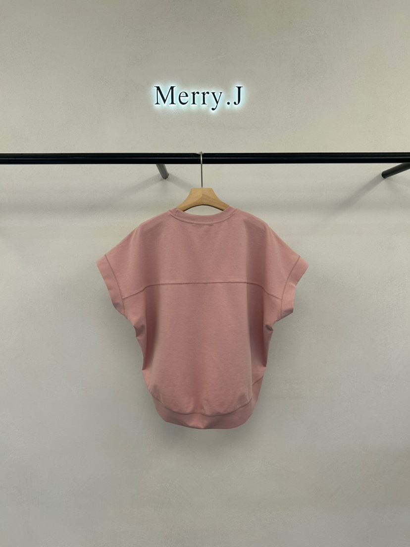 MERRY-J韓國直郵㊣女士新品熱賣25春夏真品推薦職業休閑T恤MERRY-JT恤