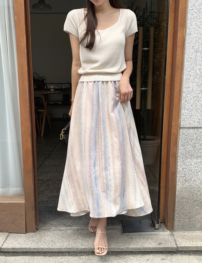 I BLLE東大門㊣直郵女裝新款熱賣時尚職業真品人氣休閑長裙I BLLE長裙