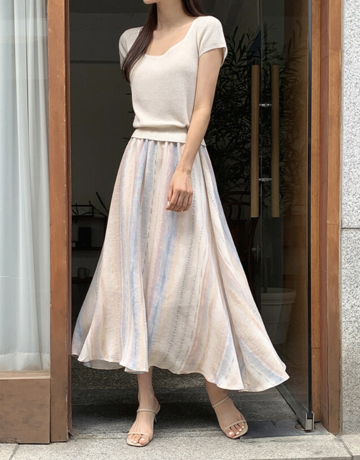 I BLLE東大門㊣直郵女裝新款熱賣時尚職業真品人氣休閑長裙I BLLE長裙