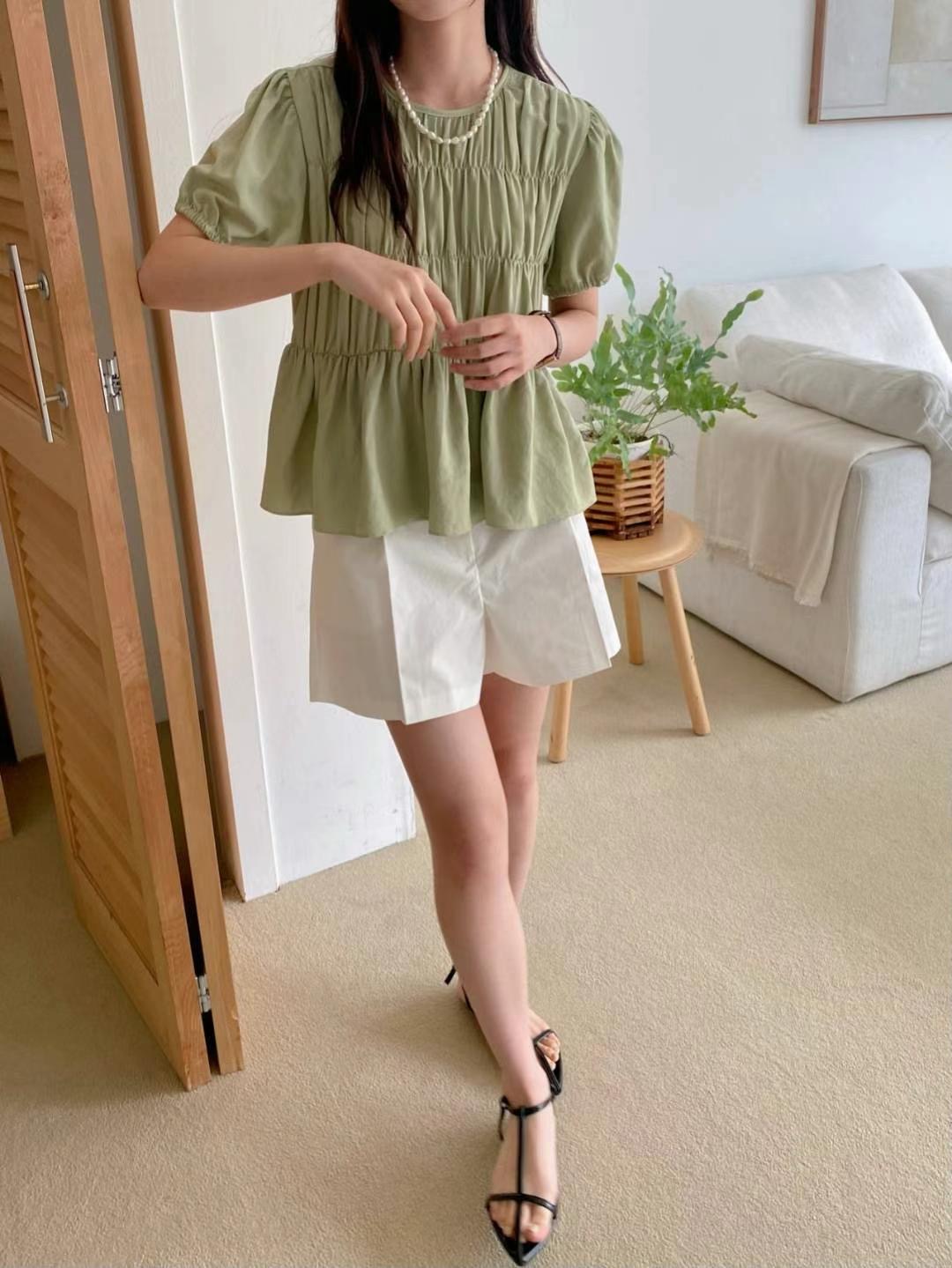 M.STORY韓國直郵㊣女裝新品熱賣真品休閑人氣職業襯衫蕾絲衫M.STORY襯衫/蕾絲衫